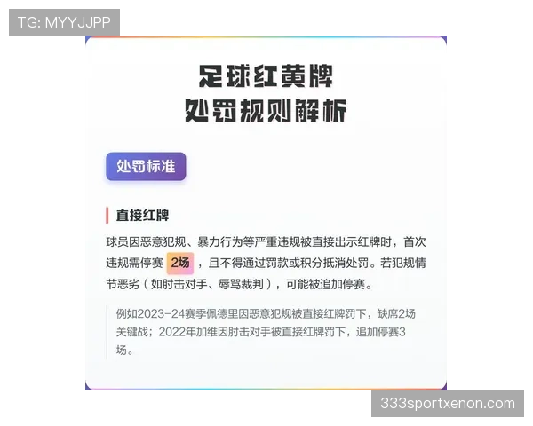 直接红牌判罚规则解析及关键违规行为判定标准